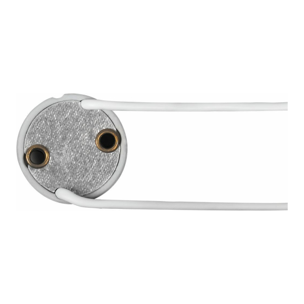 Патрон GU10 керамический круглый с проводами LH34 Feron