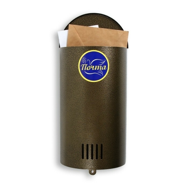 Ящик почтовый вертикальный Полукруглый без замка бронзовый