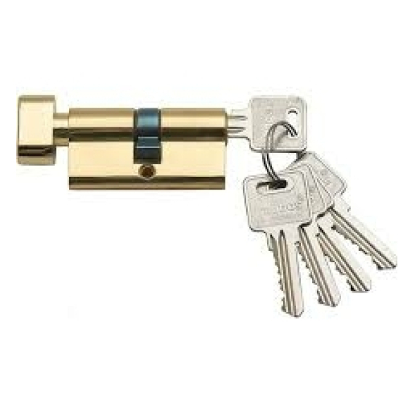 Цилиндровый механизм  с вертушкой ЦМВ 90 45/45 хром 5ключей Trodos