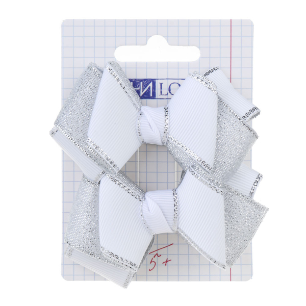 ЮНИLOOK Набор детских зажимов для волос 2шт, 9см, полиэстер, металл, 2 цвета, ШБ23-02