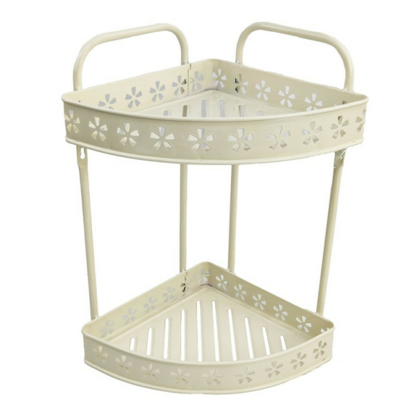 Полка 2-х ярусная угловая 23*23*409см шампань BD-HP122/HP13-122 BAIZHENG