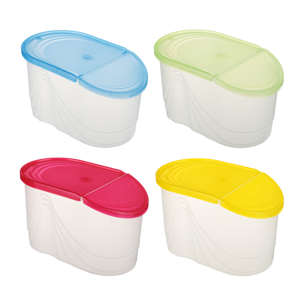 Банка для сыпучих продуктов Wave 1,0л, пластик, 4 цвета