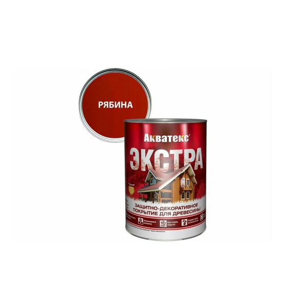 Защитное текстурное покрытие "Акватекс-Экстра" древесины Рябина 0,8л
