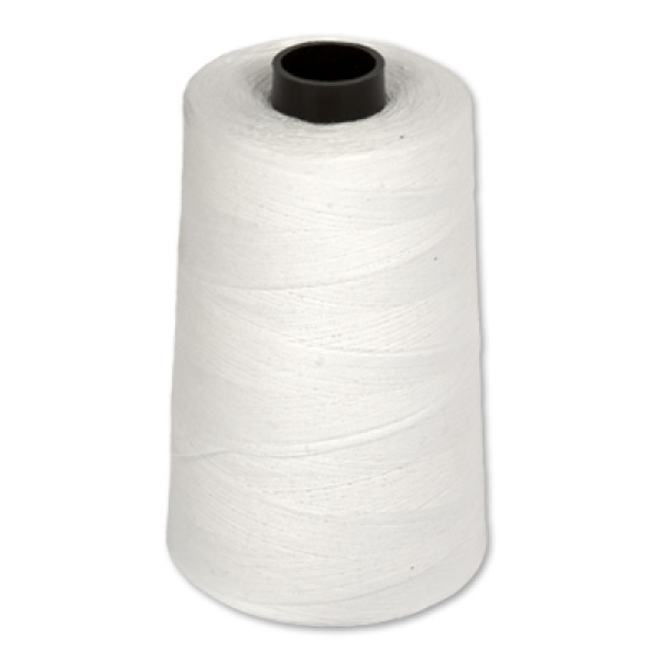 Нить п/п крученая  белая катушка 1000м