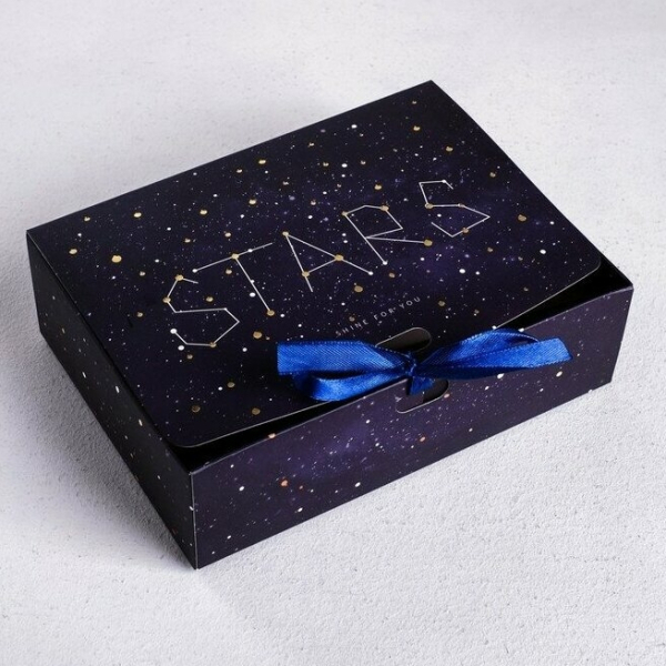 Коробка подарочная, упаковка, «Космос: Stars», 16.5 х 12.5 х 5 см, БЕЗ ЛЕНТЫ