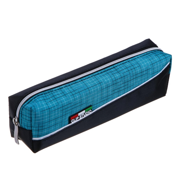 Пенал прямоугольный, 20х5,5х4,5см, 1 отделение на молнии, ткань "оксфорд", 3 цвета, пакет