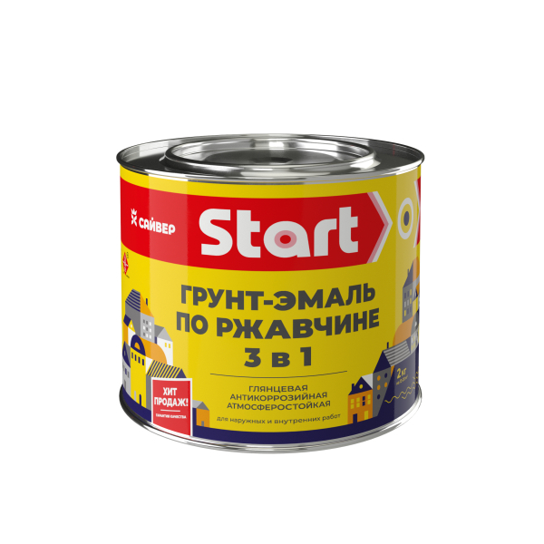 Грунт-эмаль по ржавчине 3в1 графит RAL 7024 2,7кг Start
