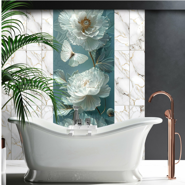 Панель ПВХ Цветочное кружево 1  (из 4шт) 250*2700*8 СТА