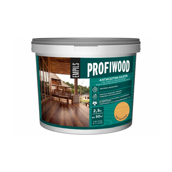 Антисептик-лазурь полиакриловый 0,9л лиственница Profiwood