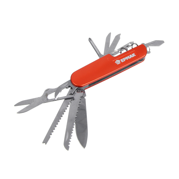 ЕРМАК Нож перочинный, 15см, многофункциональный, нержавеющая сталь