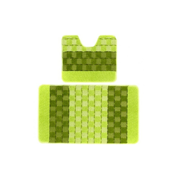 Набор ковриков для ванной 50*80/50*40см зеленый BANYOLIN SILVER