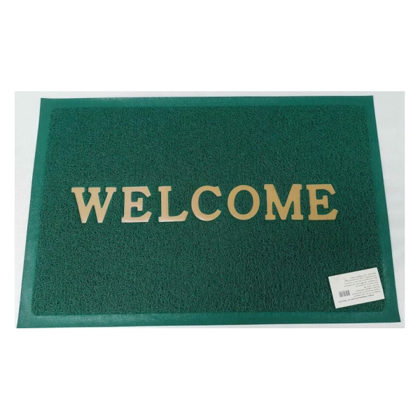 Коврик придверный BAIZHENG 40*60 (Welcome) зелено-чёрный