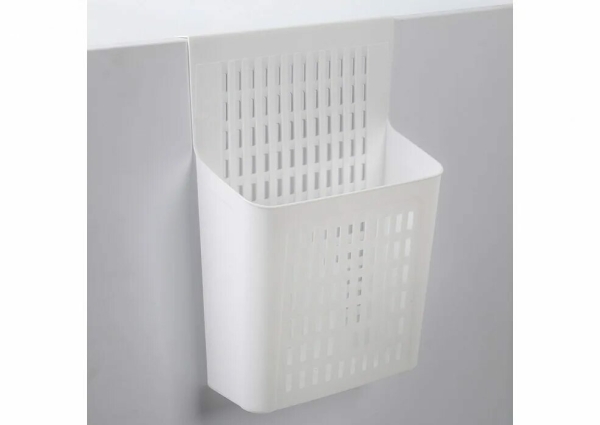 Корзина для хранения подвесная на дверцу 25×13×36 см белая
