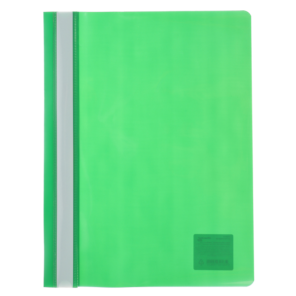 Папка-скоросшиватель с прозрачным верхним листом, Silwerhof Eco, А4, до 100 листов, 130 мкм, зеленый