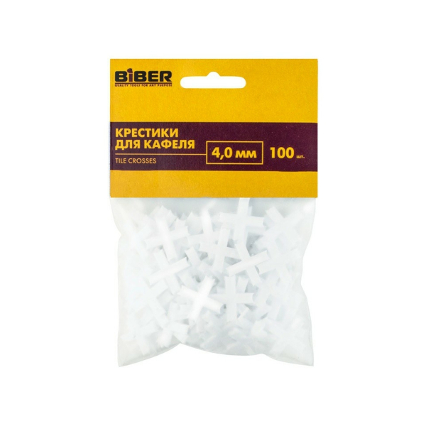 Крестики для кладки плитки 4,0мм 100шт Бибер