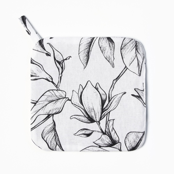 Прихватка Доляна Plant leaves 19х19 см, 100% хл, 250 г/м2 10744946