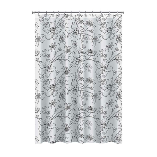 Шторка для ванной тм VETTA Цветы, ПЕВА 12 г/м2, 180x180 см, 1 дизайн