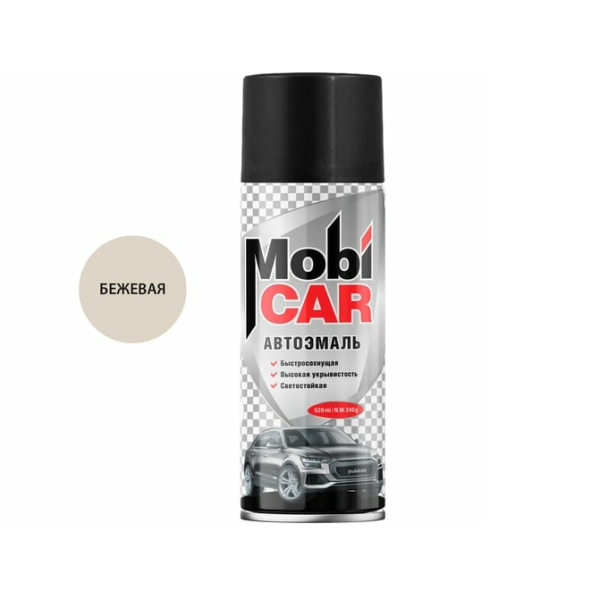 Автоэмаль аэрозольный бежевый 235 520мл Mobicar