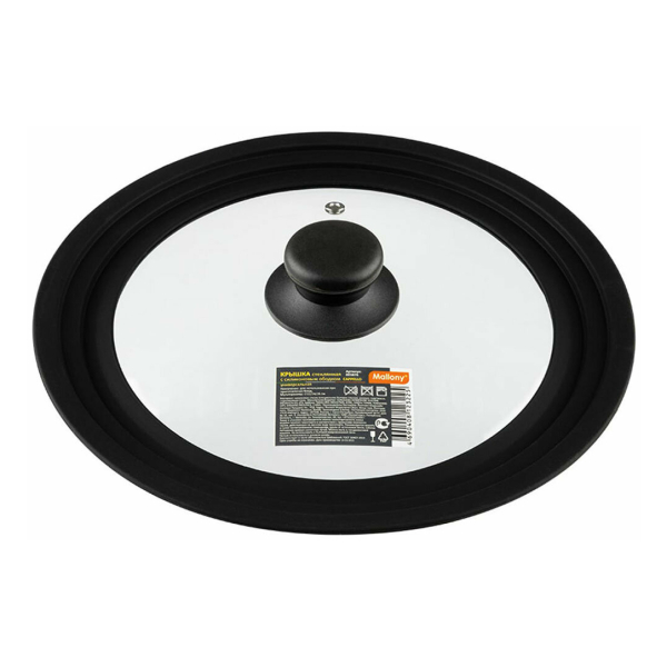 Крышка 22/24/26см стекло силиконовый обод Mallony