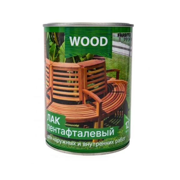 Лак ПФ-283 4,5л алкидный высокоглянцевый Farbitex Profi Good For Wood