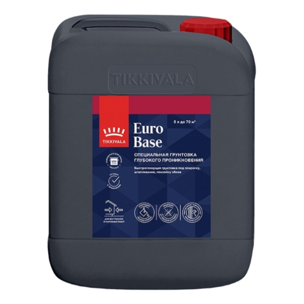 Грунтовка глубокого проникновения 5л Euro Base Tikkivala