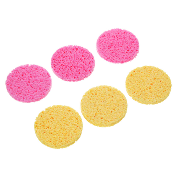 Набор спонжей для умывания 3шт тм ЮНИLOOK , целлюлоза, 7x0,8см