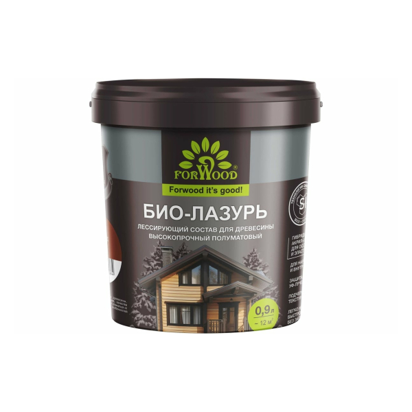 Био-лазурь для древесины 0,9л красное дерево Forwood