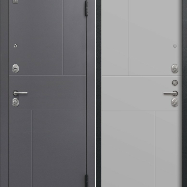 Дверь A-11 Кашеми графит/Кашемир сильвер 860*2050 R Центурион
