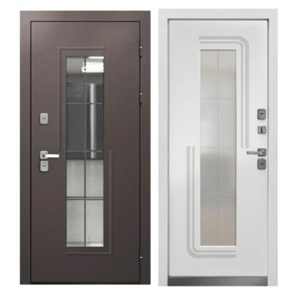 Дверь Термо Luxor 7 букле шоколад 960*2050 R Сибирский стандарт
