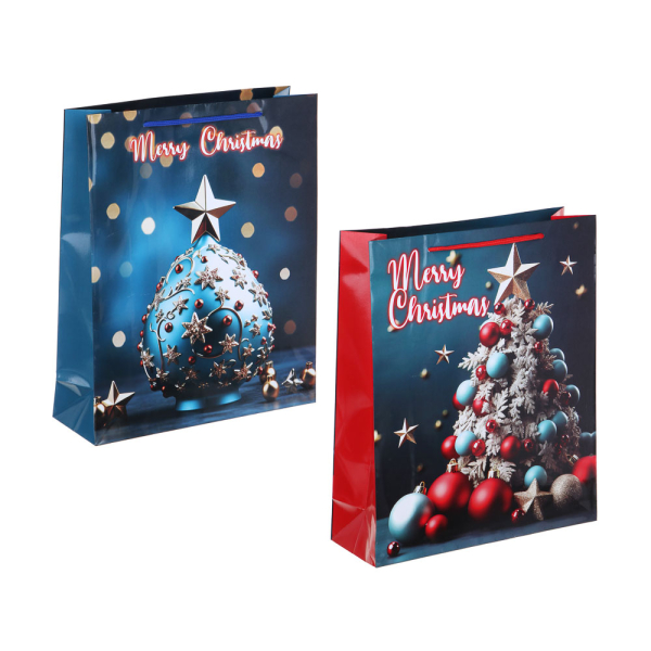 СНОУБУМ Пакетподарочныйбумажный,26x32x9см,арт.2025-19, 2 дизайна