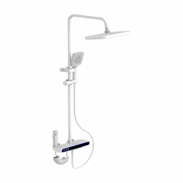 Душевая система 4 режима со смесителем белый латунь 657351 GOTA ROCIO