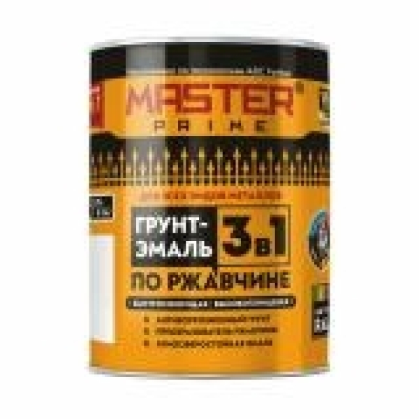 Грунт-эмаль по ржавчине 3в1 белый RAL 9010 0,75кг Master Prime