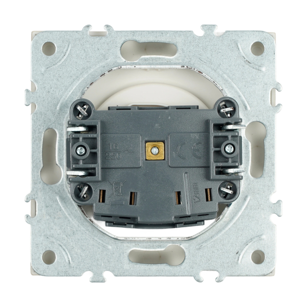 Розетка СУ 1 мест. кашемир со шторками soft touch ЭМИЛИ STEKKER мех-зм под рамку