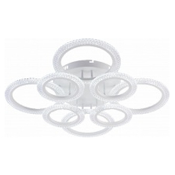 Люстра светодиодная 146Вт 3000-6000K белый d 710*120 DIMMER ПДУ AU61601/4+4 WH Атмосфера уюта