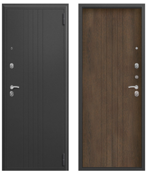 Дверь О-12 Графит букле/ Тиковое дерево 860*2050 L Центурион 2025