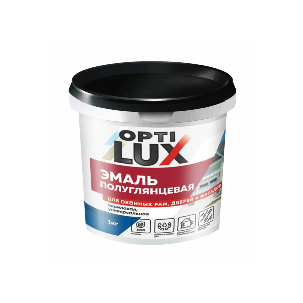 Эмаль акриловая универсальная 1кг OptiLUX