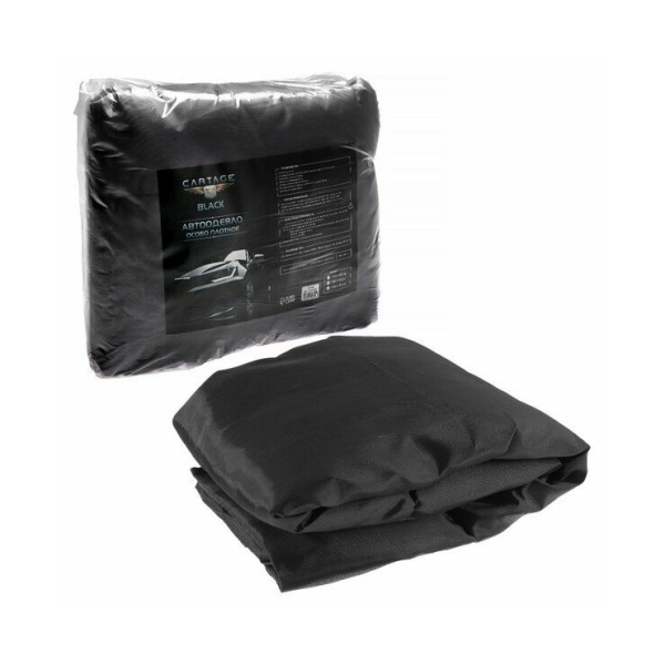 Автоодеяло 140*90см черное повышенная плотность Cartage