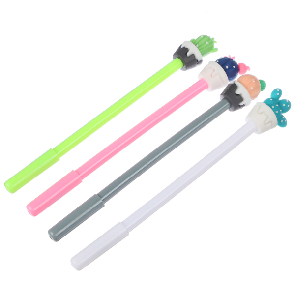 Ручка шариковая в форме кактусов, синяя, 4 дизайна, 17,5-18см, арт.1