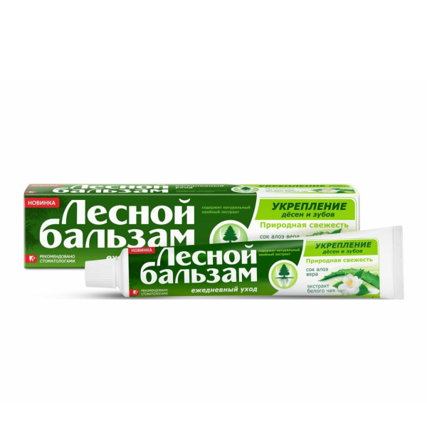 Зубная паста Лесной бальзам 75мл. Алоэ Вера/Белый чай