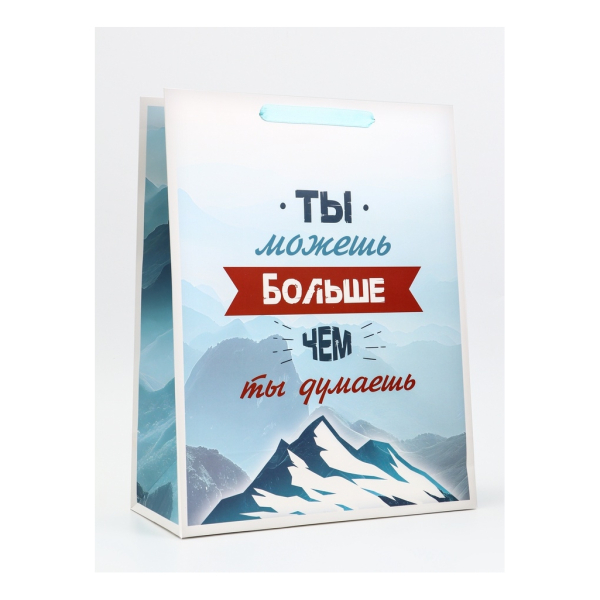 Пакет подарочный вертикальный «Ты можешь больше чем ты думаешь», 31×40×14 см