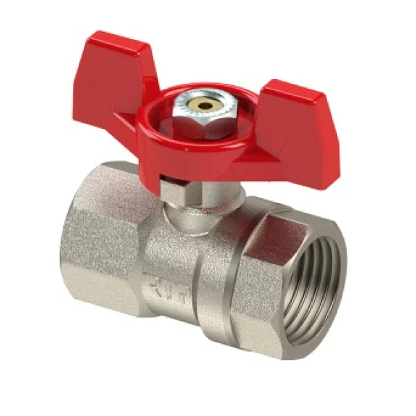 Кран шаровой 1/2" вр-вр 25 бар бабочка РТП