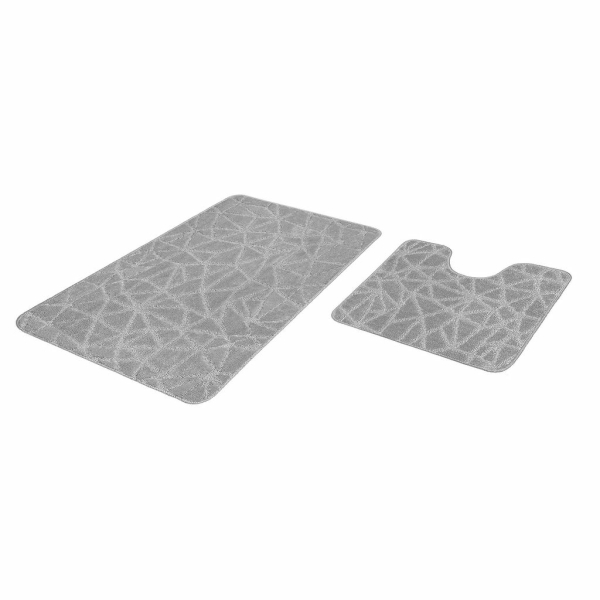 Набор ковриков для ванной 60*100см/60*50см серый 50 SHAHINTEX