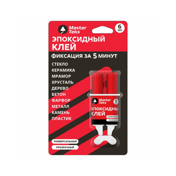Клей эпоксидный универсальный прозрачный 6мл MasterTeks