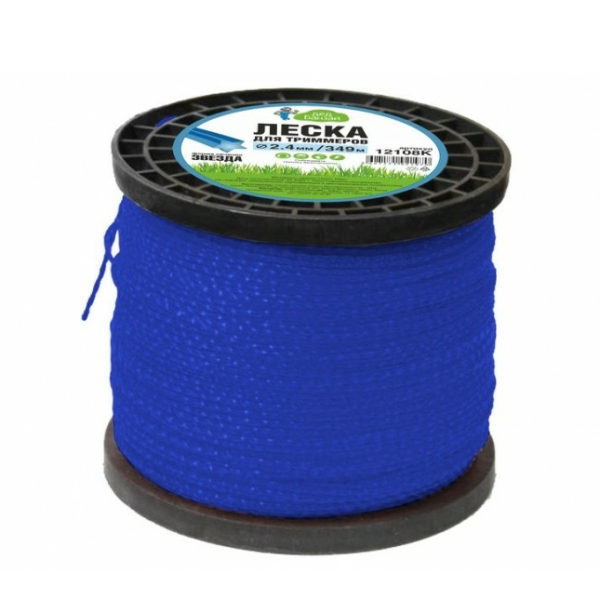 Леска для триммера 2,4мм звезда 349м Дед Банзай