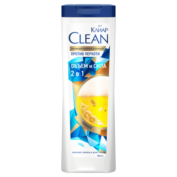 Шампунь и бальзам-ополаскиватель Сlean от Сlear, Объем и сила, 365мл