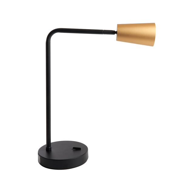 Светильник настольный 35Вт GU10 золото/черный 263*150*398 Feron DE185