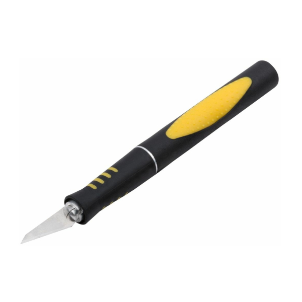 Нож макетный 6 лезвий прорезиненная ручка