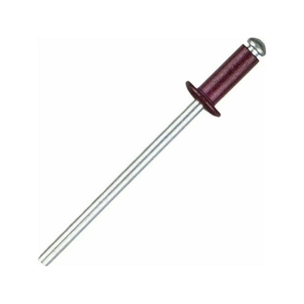 Заклепки алюминий-сталь 4,8*10 RAL 3005 красное вино