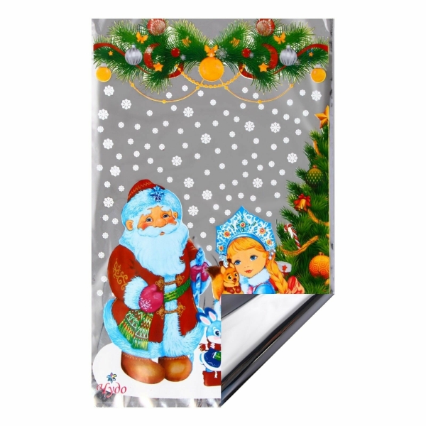 Пакет подарочный "Чудо" 25 х 40 см,  цветной металлизированный рисунок   2620740