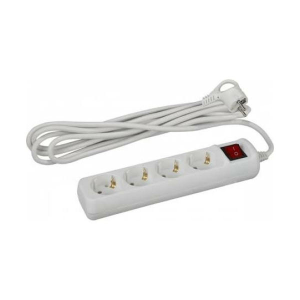 Удлинитель  4гн 5м 16А(земля,выключатель,3-USB) ПВС-3*1,0 250В ZC-204-2U+TY-5W ЭРИКА